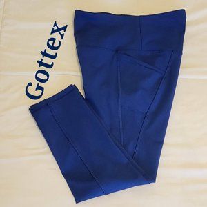 X by Gottex cute blue capri leggings with pockets Sz: S